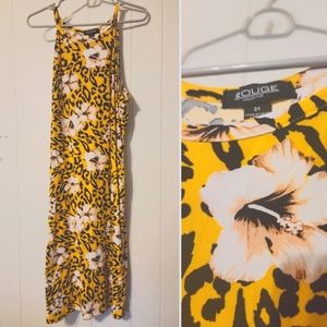 Floral and Leopard Print Maxi Dress - Stretchy Size 2Xl